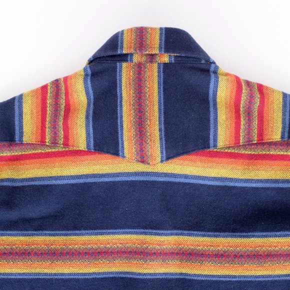 Proper Cloth CUSTOM Southwestern Aztec Print Long Sleeve Shirt SM Small Cotton - Picture 13 of 15